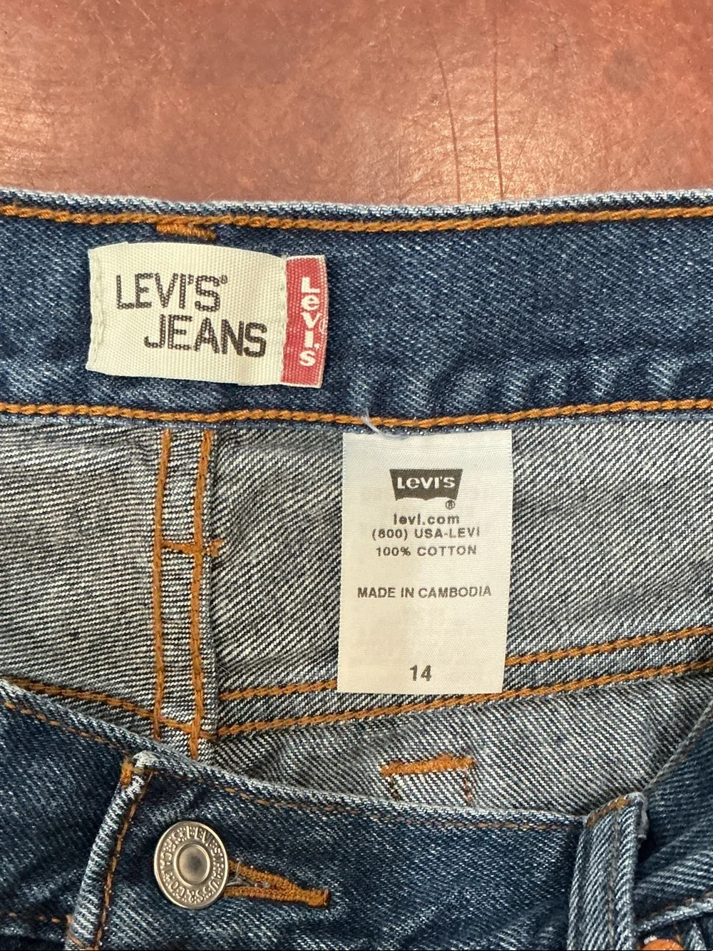 Levi's Indigo Blue Classic Denim Shorts